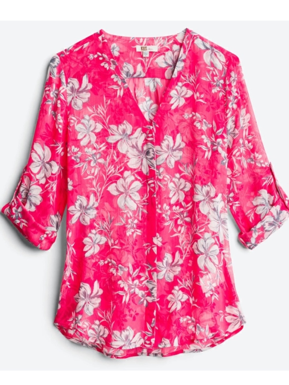 Like new! KUT FROM THE KLOTH
Kaspar Button Down Texture Blouse - Medium